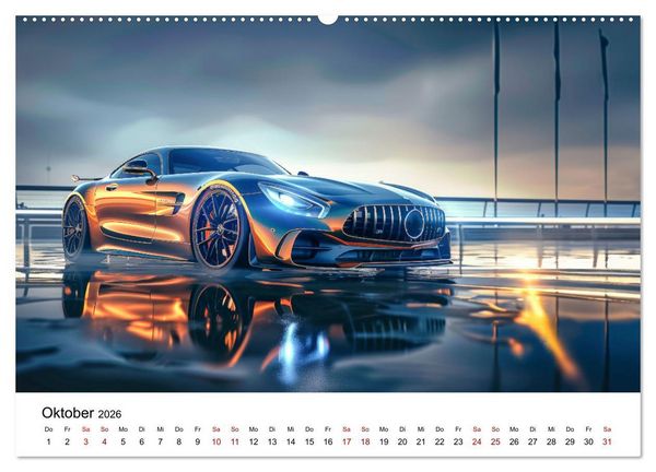 Produktbild: Schnelle Sportwagen (Wandkalender 2026 DIN A2 quer), CALVENDO Monatskalender