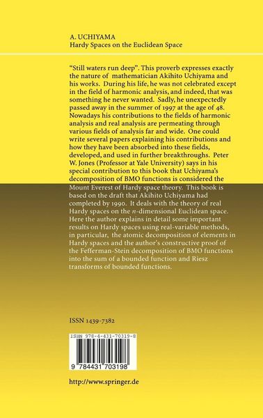 Produktbild: Hardy Spaces on the Euclidean Space