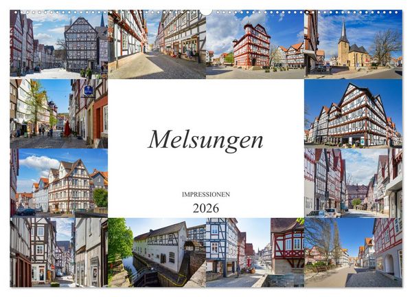 Melsungen Impressionen (Wandkalender 2026 DIN A2 quer), CALVENDO Monatskalender