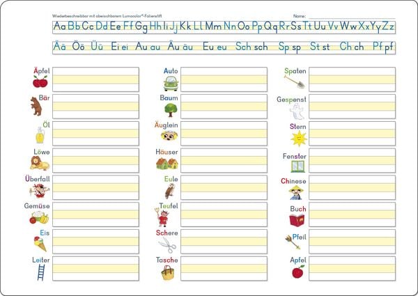 Produktbild: Fragenb&auml;r-Lerntafel: W&ouml;rter-Tafel