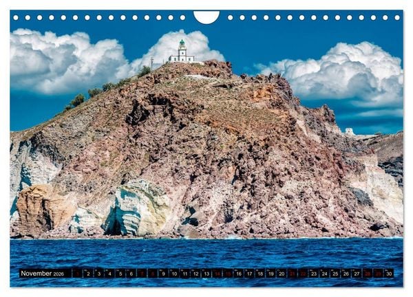 Produktbild: Santorini - Perle in der &Auml;gais (Wandkalender 2026 DIN A4 quer), CALVENDO Monatskalender