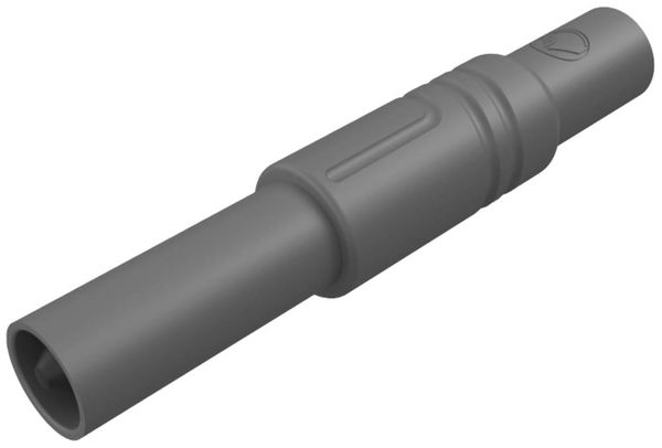 SKS Hirschmann LAS S G Sicherheits-Lamellenstecker Stecker, gerade Stift-Ø: 4mm Grau 1St.