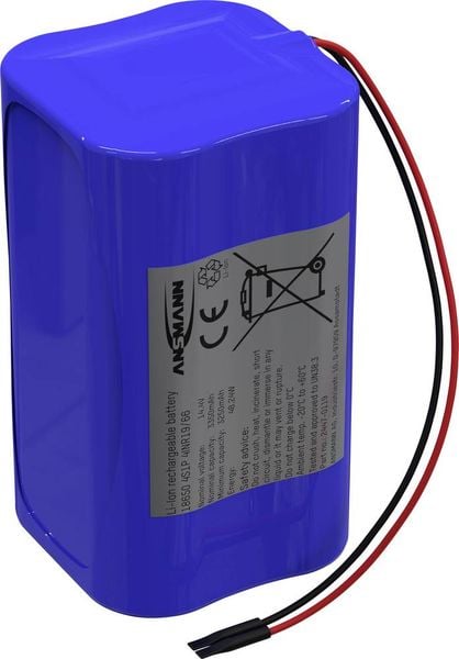 Produktbild: Ansmann 4S1P Akkupack 4x 18650 Kabel Li-Ion 14.4V 3350 mAh