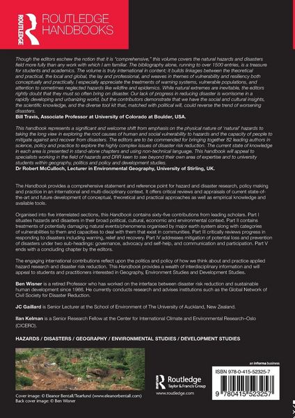Produktbild: Handbook of Hazards and Disaster Risk Reduction