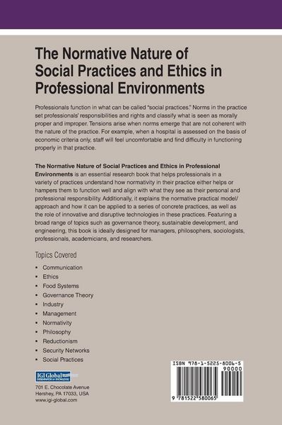 Produktbild: The Normative Nature of Social Practices and Ethics in Professional Environments