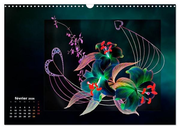 Produktbild: Images d'art Ikebana (Calendrier mural 2026 DIN A3 vertical), CALVENDO calendrier mensuel