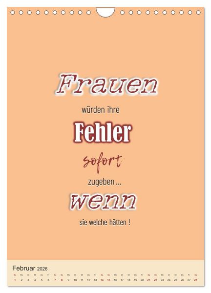 Produktbild: Was Mann &uuml;ber Frau wissen sollte und umgekehrt ... (Wandkalender 2026 DIN A4 hoch), CALVENDO Monatskalender