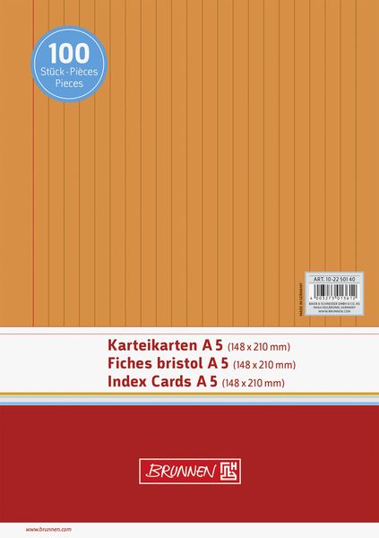 Produktbild: Brunnen Karteikarte A5 lin or 100St