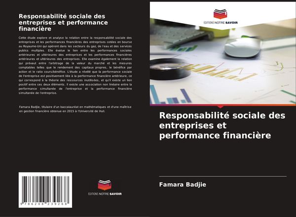 Produktbild: Responsabilit&eacute; sociale des entreprises et performance financi&egrave;re