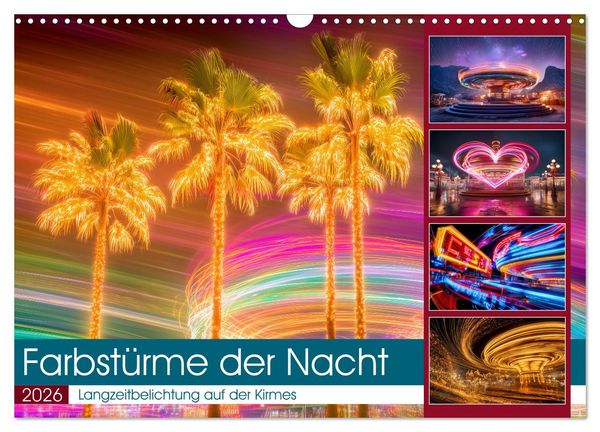 Produktbild: Farbst&uuml;rme der Nacht (Wandkalender 2026 DIN A3 quer), CALVENDO Monatskalender