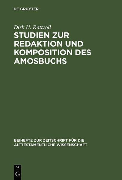 Produktbild: Studien zur Redaktion und Komposition des Amosbuchs