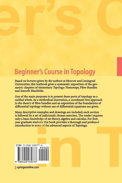 Produktbild: Beginner&rsquo;s Course in Topology