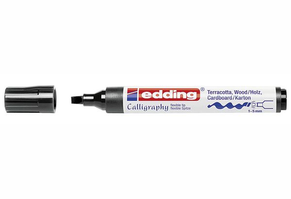 Produktbild: Calligraphy-Marker 1455 schwarz, Strichst&auml;rke: 1 &ndash; 5 mm