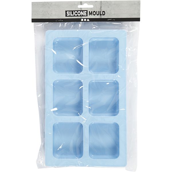 Produktbild: Creativ Company Silikonform, H 2,5 cm, L 26 cm, B 15,5 cm, Lochgr&ouml;&szlig;e 70x59 mm, 100 ml, 1 Stk