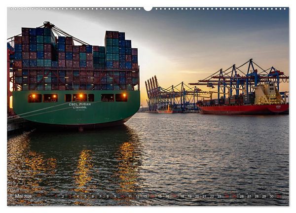 Produktbild: Hamburg Hafen (hochwertiger Premium Wandkalender 2026 DIN A2 quer), Kunstdruck in Hochglanz