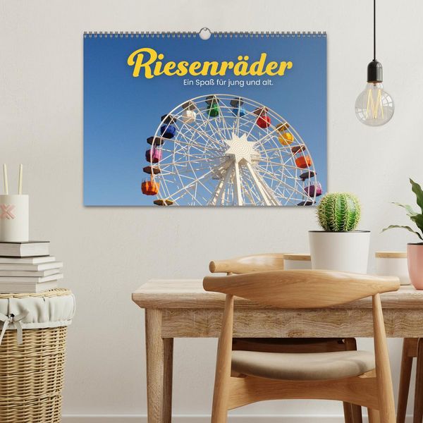 Produktbild: Riesenr&auml;der - Ein Spa&szlig; f&uuml;r jung und alt. (Wandkalender 2026 DIN A3 quer), CALVENDO Monatskalender