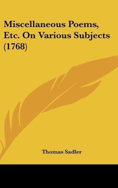 Produktbild: Miscellaneous Poems, Etc. On Various Subjects (1768)