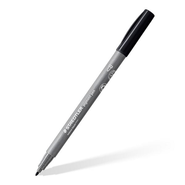 Produktbild: STAEDTLER Fasermaler pigment pen mit Rundspitze, intensiv schwarz 2er Set