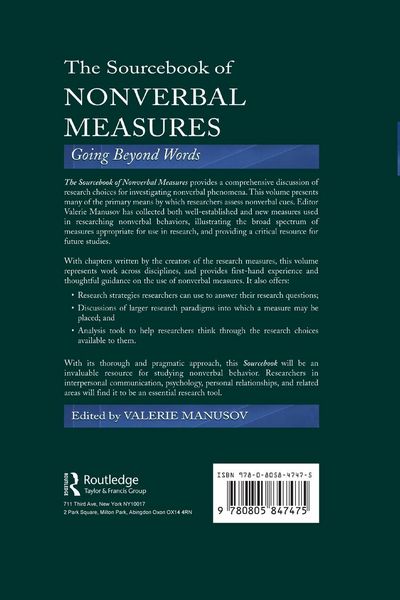 Produktbild: The Sourcebook of Nonverbal Measures