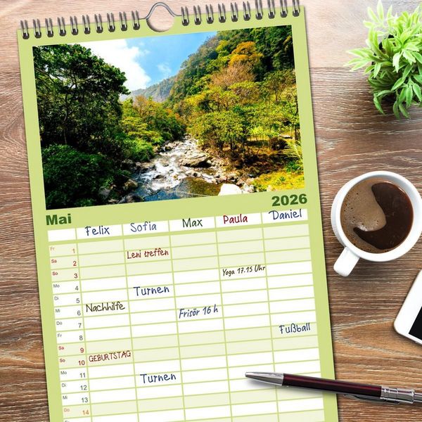 Produktbild: Familienplaner 2026 - Panama - Traumhafte Str&auml;nde und St&auml;dte. mit 5 Spalten (Wandkalender, 21 x 45 cm) CALVENDO