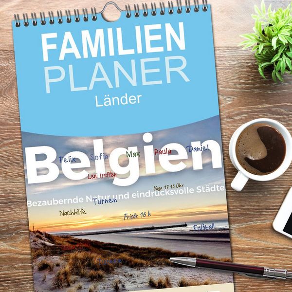 Produktbild: Familienplaner 2026 - Belgien - Bezaubernde Natur und eindrucksvolle St&auml;dte. mit 5 Spalten (Wandkalender, 21 x 45 cm) CALVENDO