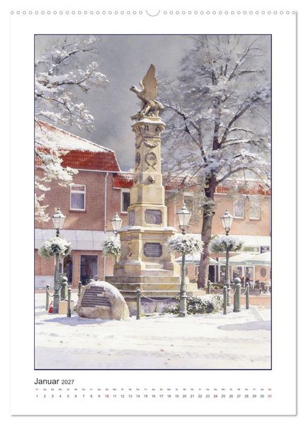 Produktbild: Hafen und Altstadt - Leer in Ostfriesland (Wandkalender 2027 DIN A2 hoch), CALVENDO Monatskalender