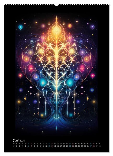Produktbild: Fractale Mandalas (Wandkalender 2026 DIN A2 hoch), CALVENDO Monatskalender