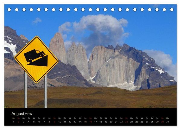 Produktbild: Im Nationalpark Torres del Paine (Chile) (Tischkalender 2026 DIN A5 quer), CALVENDO Monatskalender