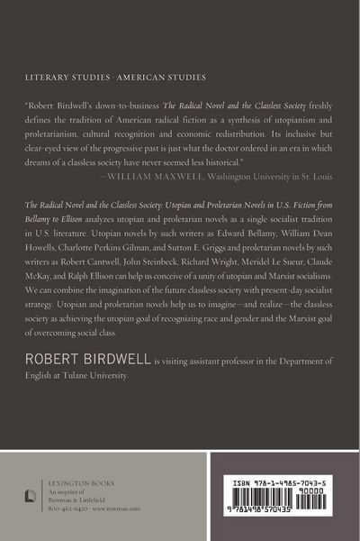 Produktbild: Radical Novel and the Classless Society
