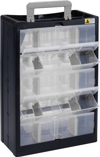 Produktbild: Allit 466260 Kleinteilmagazin VarioPlus DrawBox C 40 (B x H x T) 300 x 465 x 155 mm Schwarz, Grau 1 St.