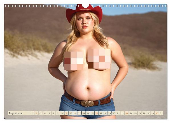 Produktbild: XXL Beach Girls Kalender - Kurvige Frauen am Strand (Wandkalender 2026 DIN A3 quer), CALVENDO Monatskalender
