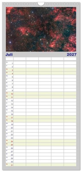 Produktbild: Familienplaner 2027 - Deepsky 2027 mit 5 Spalten (Wandkalender, 21 x 45 cm) CALVENDO