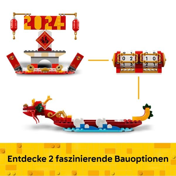 LEGO Feiertagskalender, Mondneujahrsgeschenk, Set für Kinder 40678
