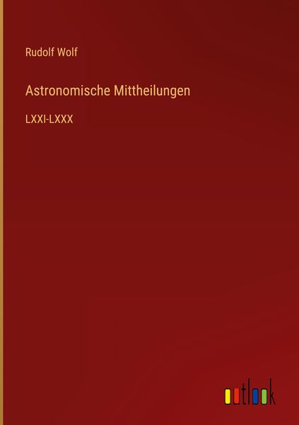 Produktbild: Astronomische Mittheilungen