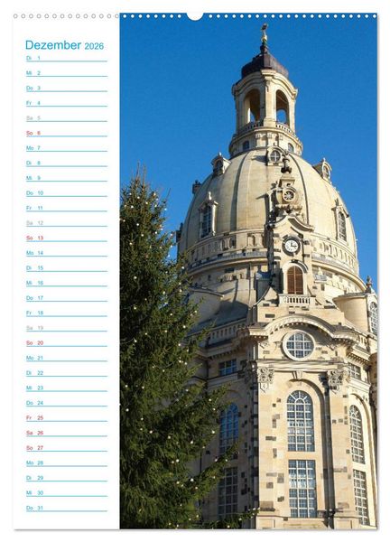 Produktbild: Frauenkirche Dresden (hochwertiger Premium Wandkalender 2026 DIN A2 hoch), Kunstdruck in Hochglanz
