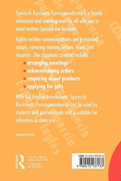 Produktbild: Spanish/English Business Correspondence