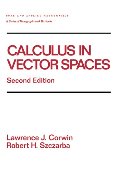 Produktbild: Calculus in Vector Spaces, Revised Expanded