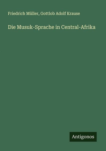 Produktbild: Die Musuk-Sprache in Central-Afrika