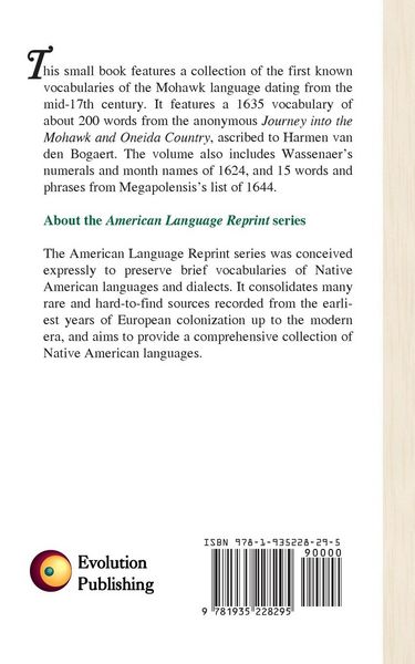 Produktbild: Early Vocabularies of Mohawk