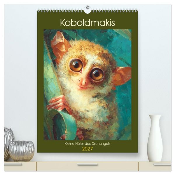 Produktbild: Koboldmakis. Kleine H&uuml;ter des Dschungels (hochwertiger Premium Wandkalender 2027 DIN A2 hoch), Kunstdruck in Hochglanz