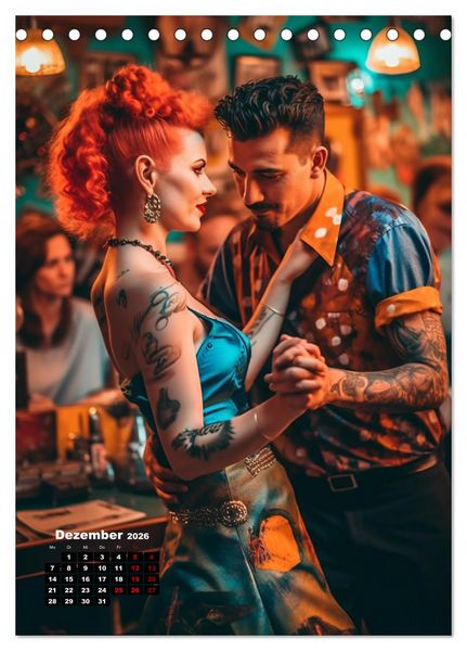 Produktbild: Rockabilly (Tischkalender 2026 DIN A5 hoch), CALVENDO Monatskalender