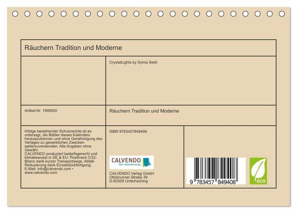 Produktbild: R&auml;uchern Tradition und Moderne (Tischkalender 2026 DIN A5 quer), CALVENDO Monatskalender