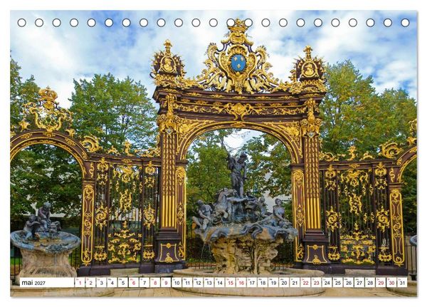 Produktbild: Nancy et Metz &ndash; Tr&eacute;sors uniques en Lorraine (Calendrier de bureau 2027 DIN A5 vertical), CALVENDO calendrier mensuel