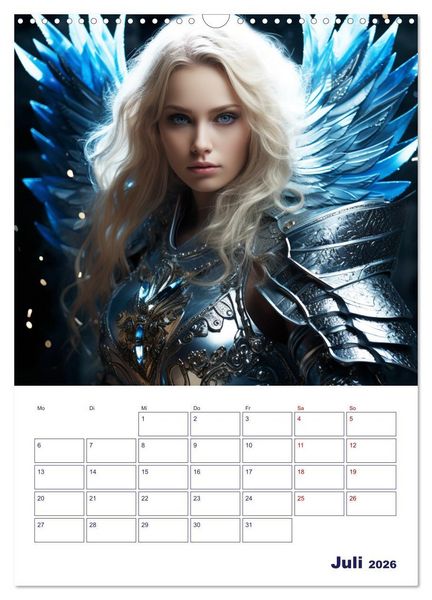 Produktbild: Die reine Sch&ouml;nheit der Engel (Wandkalender 2026 DIN A3 hoch), CALVENDO Monatskalender