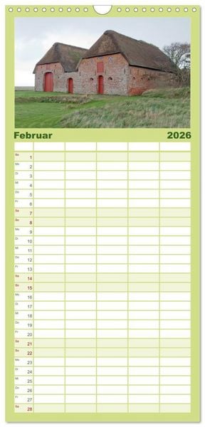 Produktbild: Familienplaner 2026 - Die Insel R&ouml;m&ouml; mit 5 Spalten (Wandkalender, 21 x 45 cm) CALVENDO
