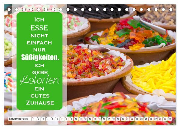 Produktbild: Liebe aus Zucker (Tischkalender 2026 DIN A5 quer), CALVENDO Monatskalender