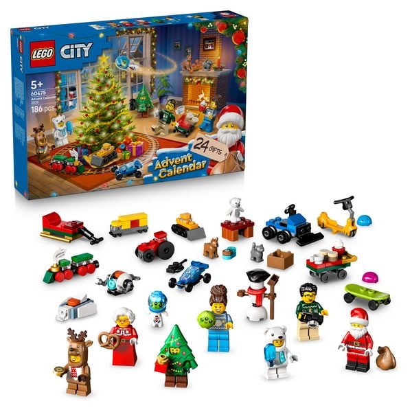 Produktbild: LEGO City 60475 Adventskalender 2025, Kinder Geschenk, Spielzeug ab 5