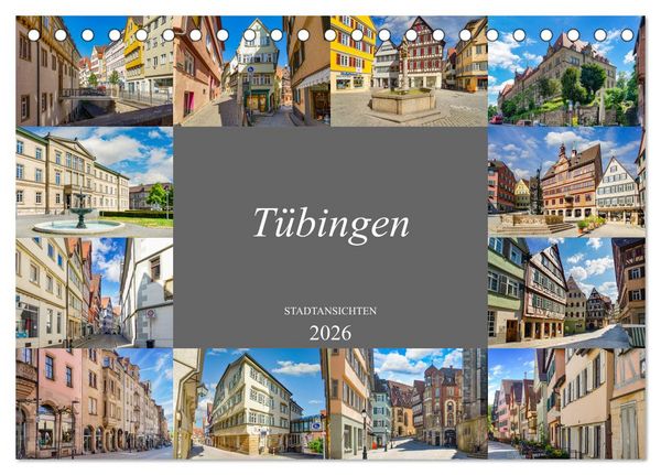 Produktbild: T&uuml;bingen Stadtansichten (Tischkalender 2026 DIN A5 quer), CALVENDO Monatskalender