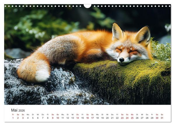 Produktbild: Wild und weich - Die zauberhafte Welt der Rotf&uuml;chse (Wandkalender 2026 DIN A3 quer), CALVENDO Monatskalender