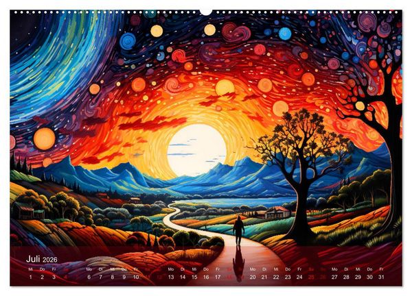 Produktbild: Vision&auml;re Leinwand: Kreative Symbole f&uuml;r Tr&auml;ume und Visionen (Wandkalender 2026 DIN A2 quer), CALVENDO Monatskalender